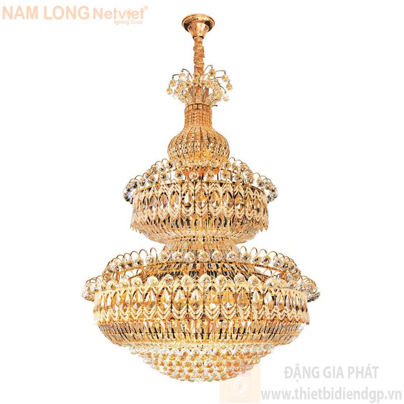 Đèn chùm pha lê cao cấp Ø1200*H1800+1000, E14*40 lamp, 443 crystals, 96 crystals